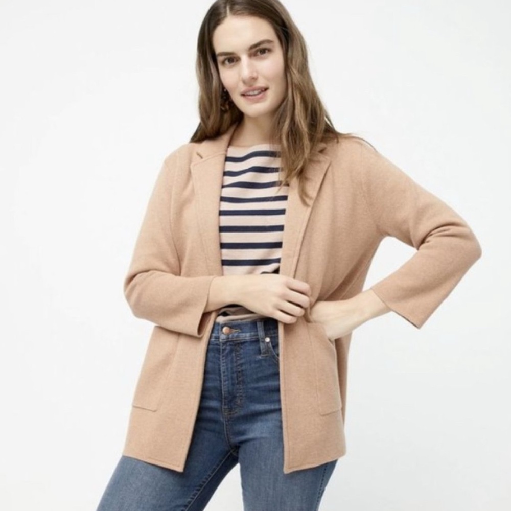 J.Crew Sophie open-front sweater-blazer XXS Khaki - Picture 5 of 5
